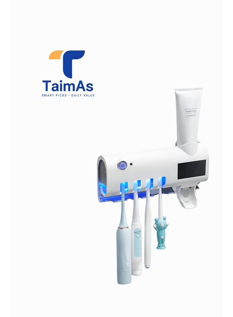 TaimAs UV Toothbrush Holder & Sterilizer with Automatic Toothpaste Dispenser – Wall Mounted, No Drilling - Image 1